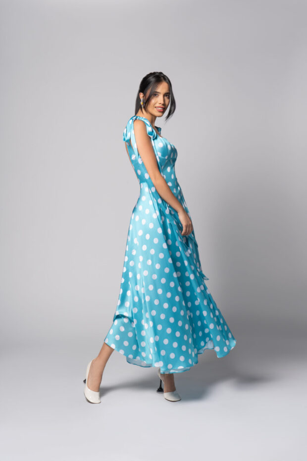 Bubble dot bell dress